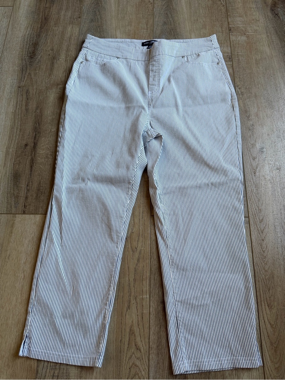 Mario Serrani blue and White Striped Pull-On Pants